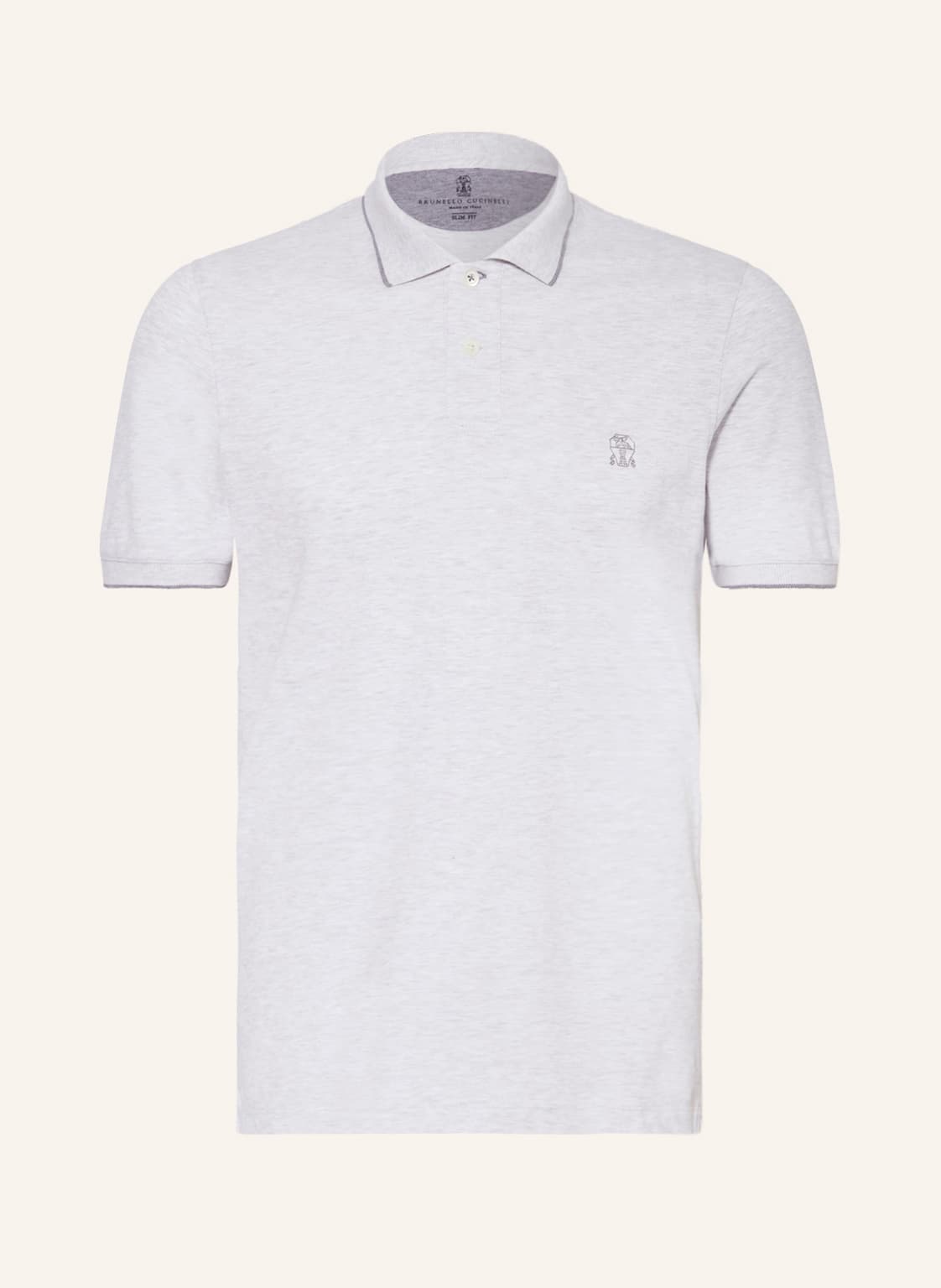 Image of Brunello Cucinelli Piqué-Poloshirt grau