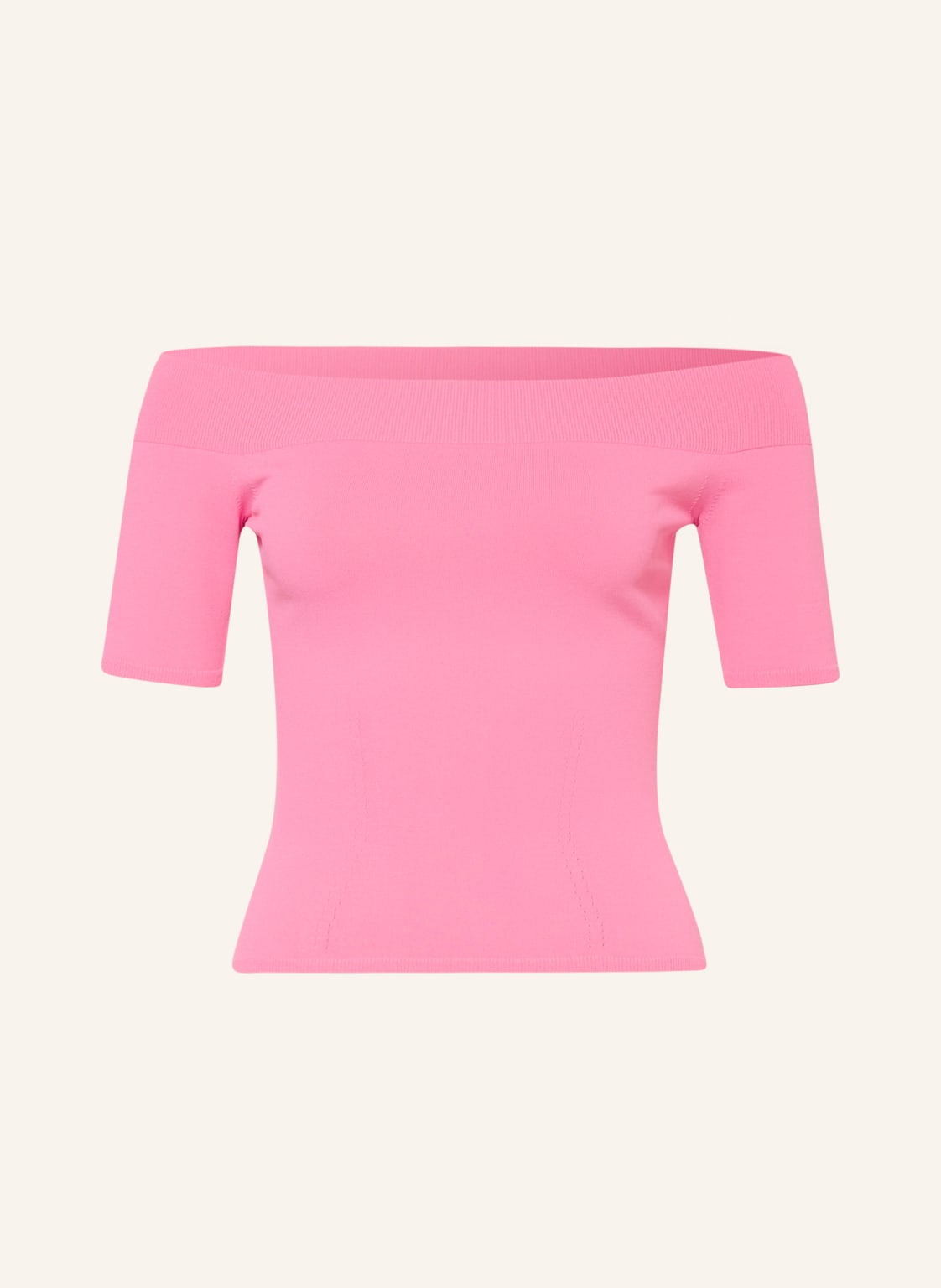 Image of Alexander Mcqueen Off-Shoulder-Shirt rosa