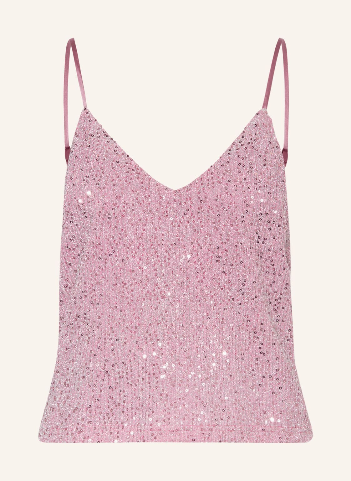 Image of Neo Noir Cropped-Top Elinas Mit Pailletten rosa