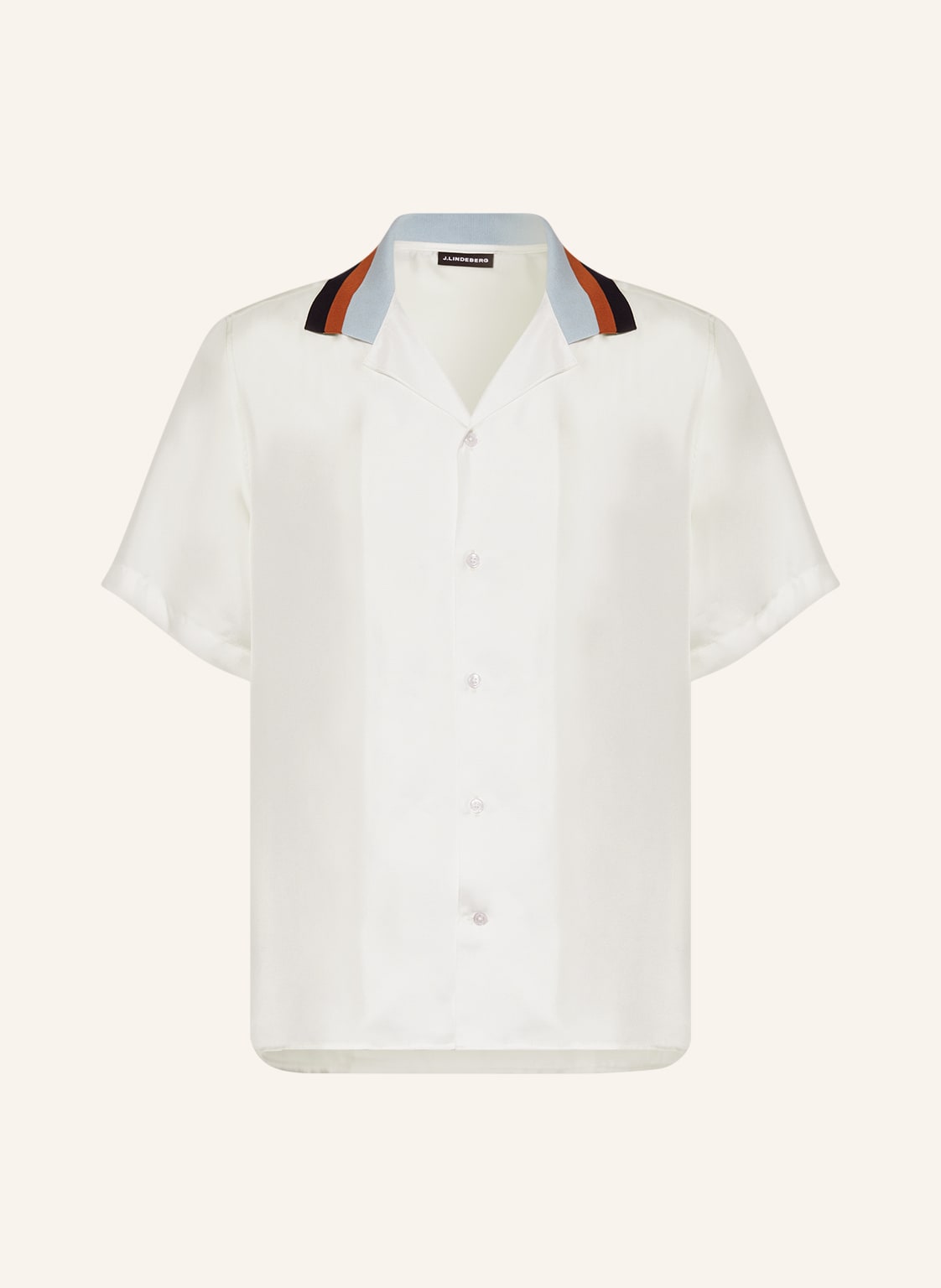 Image of J.Lindeberg Resorthemd Comfort Fit Aus Seide weiss