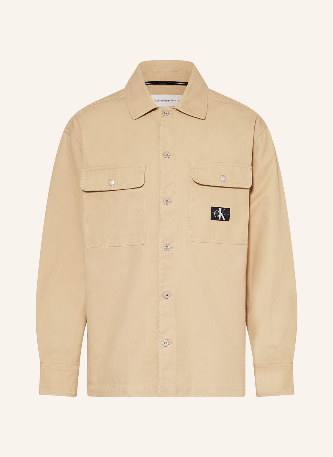Image of Calvin Klein Jeans Overshirt Workwear Utility beige