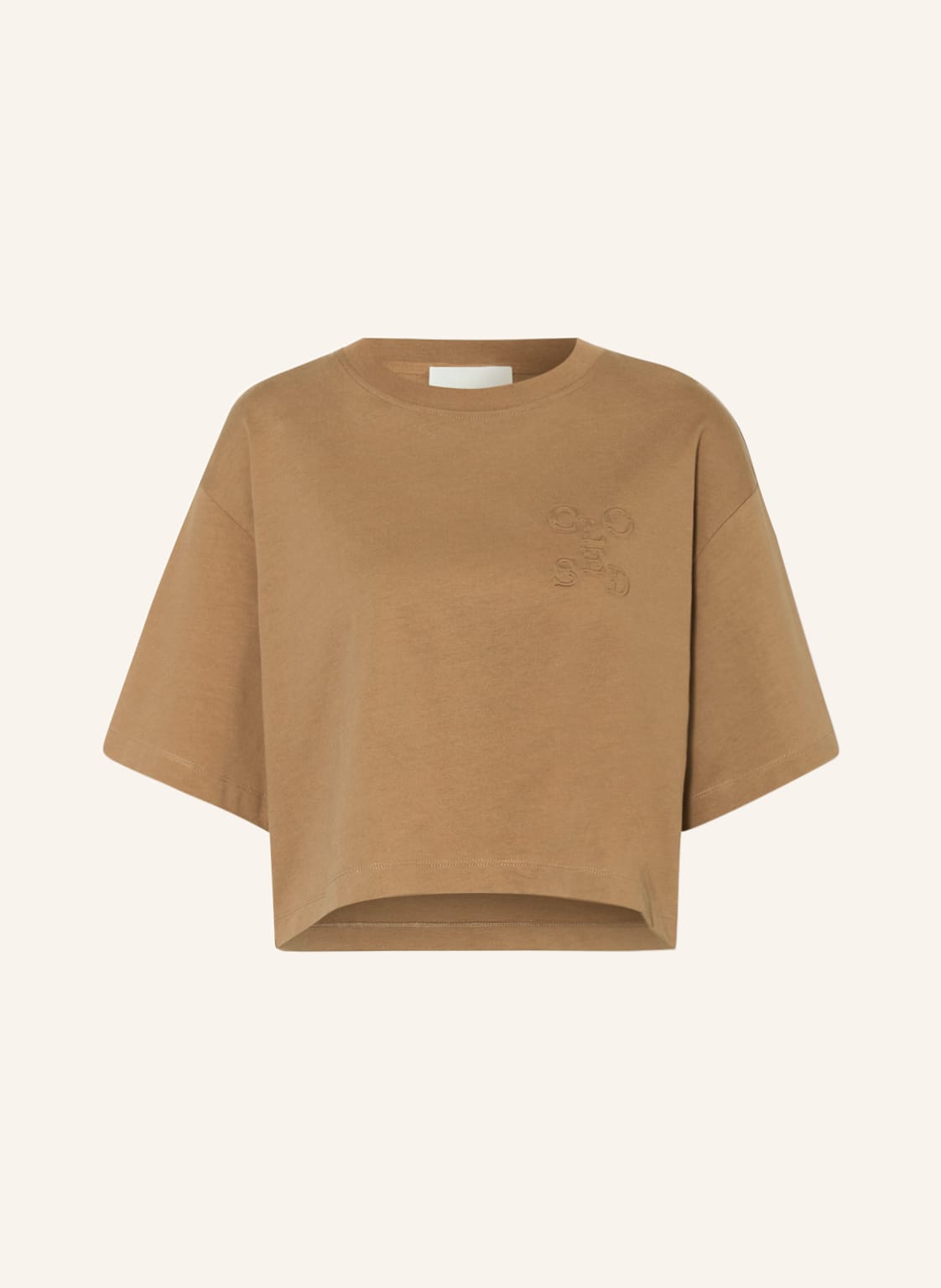 Image of Closed Cropped-Shirt braun