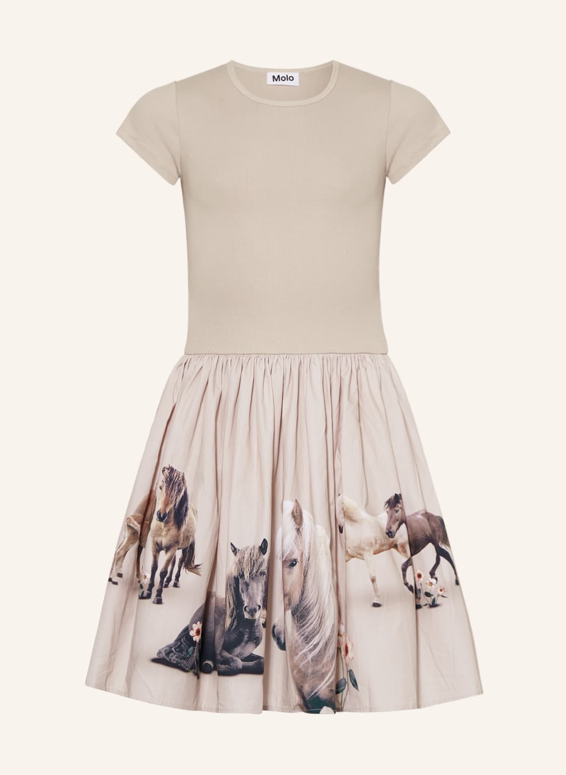 Image of Molo Kleid Cissa Im Materialmix weiss