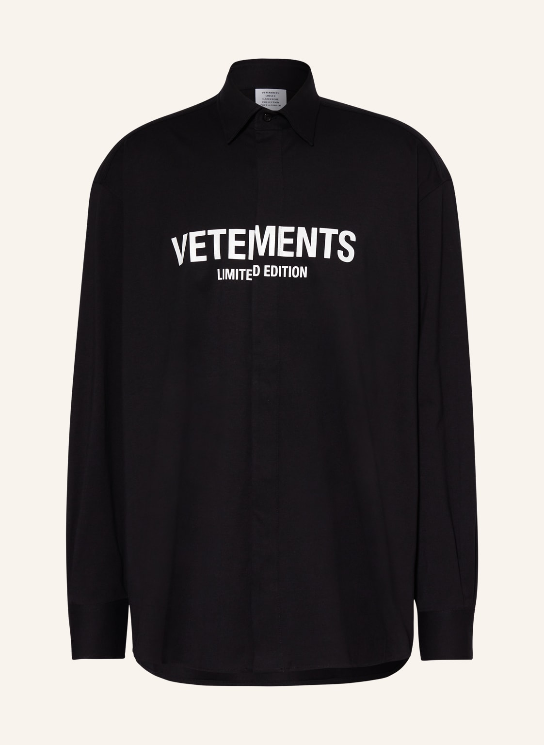 Image of Vetements Jerseyhemd Comfort Fit schwarz