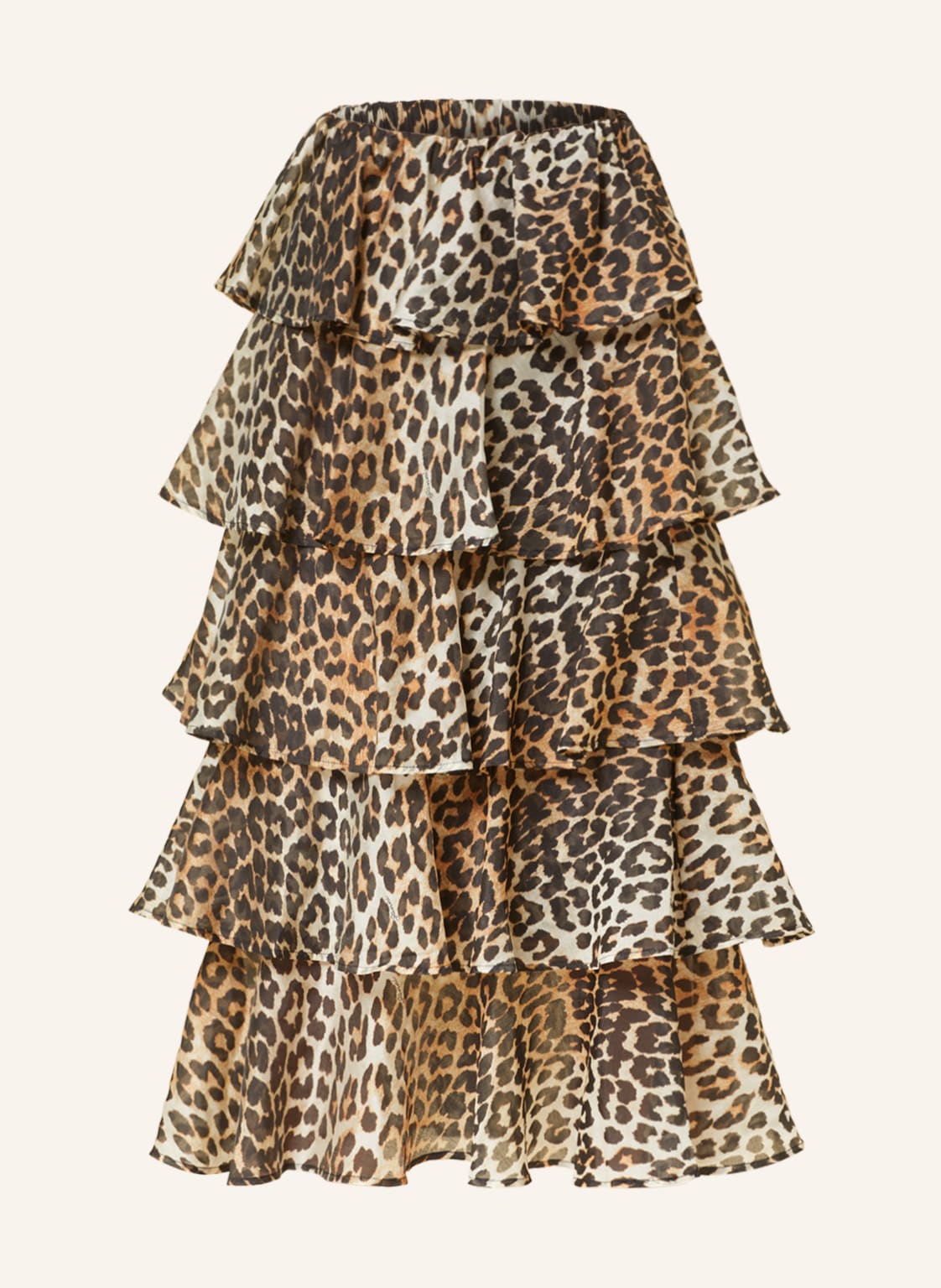 Image of Ganni Rock Mit Volants beige