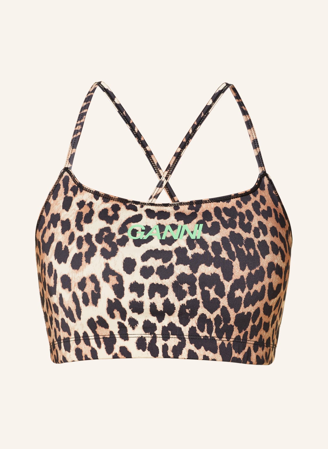 Image of Ganni Cropped-Top beige