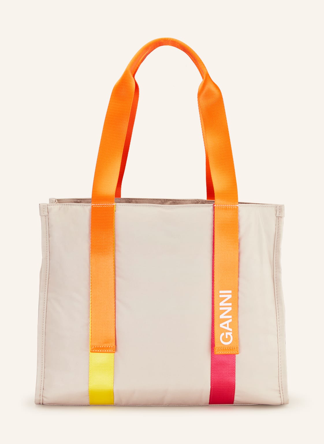 Image of Ganni Shopper Medium beige