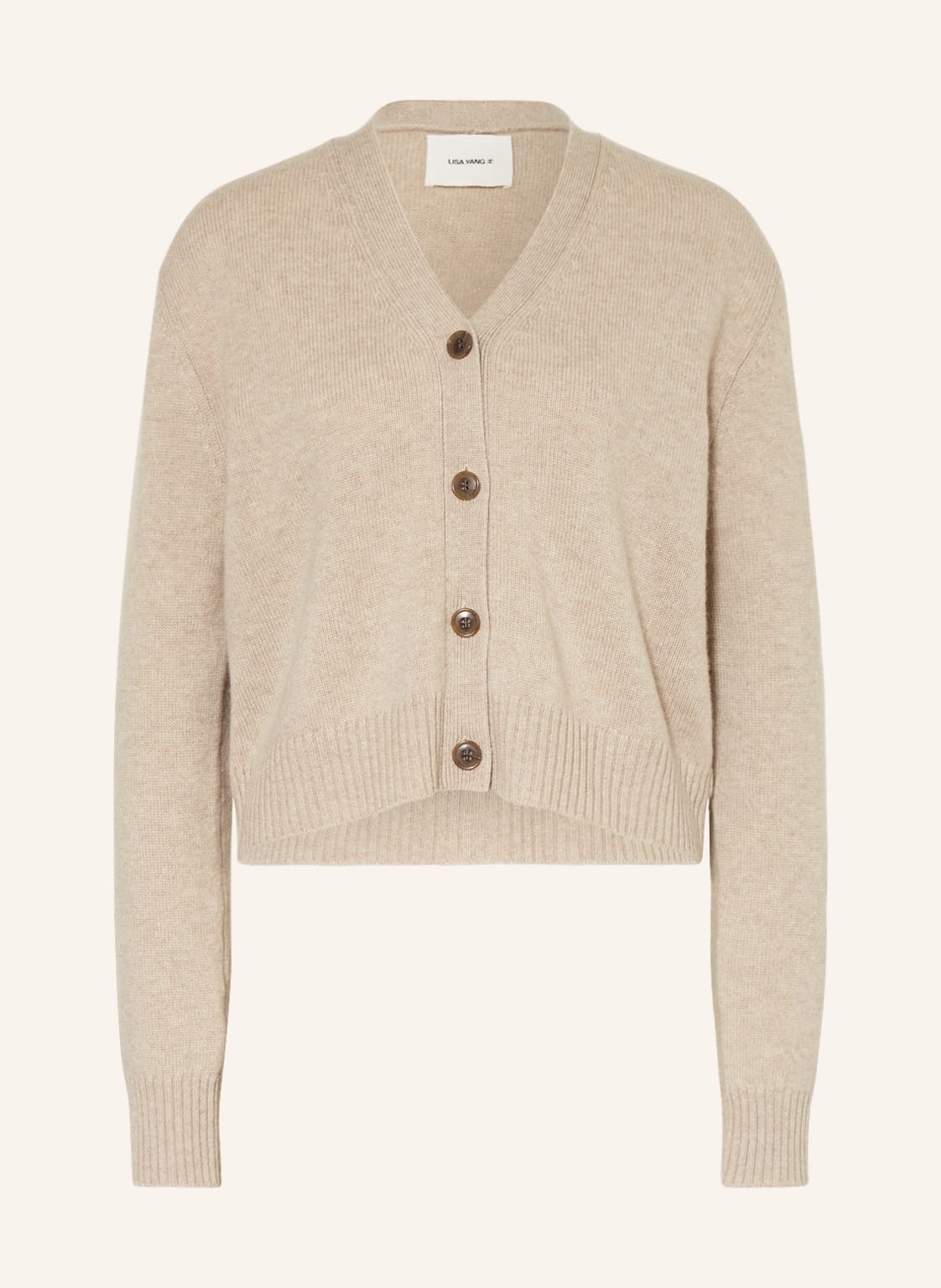Image of Lisa Yang Strickjacke Marion Aus Cashmere beige