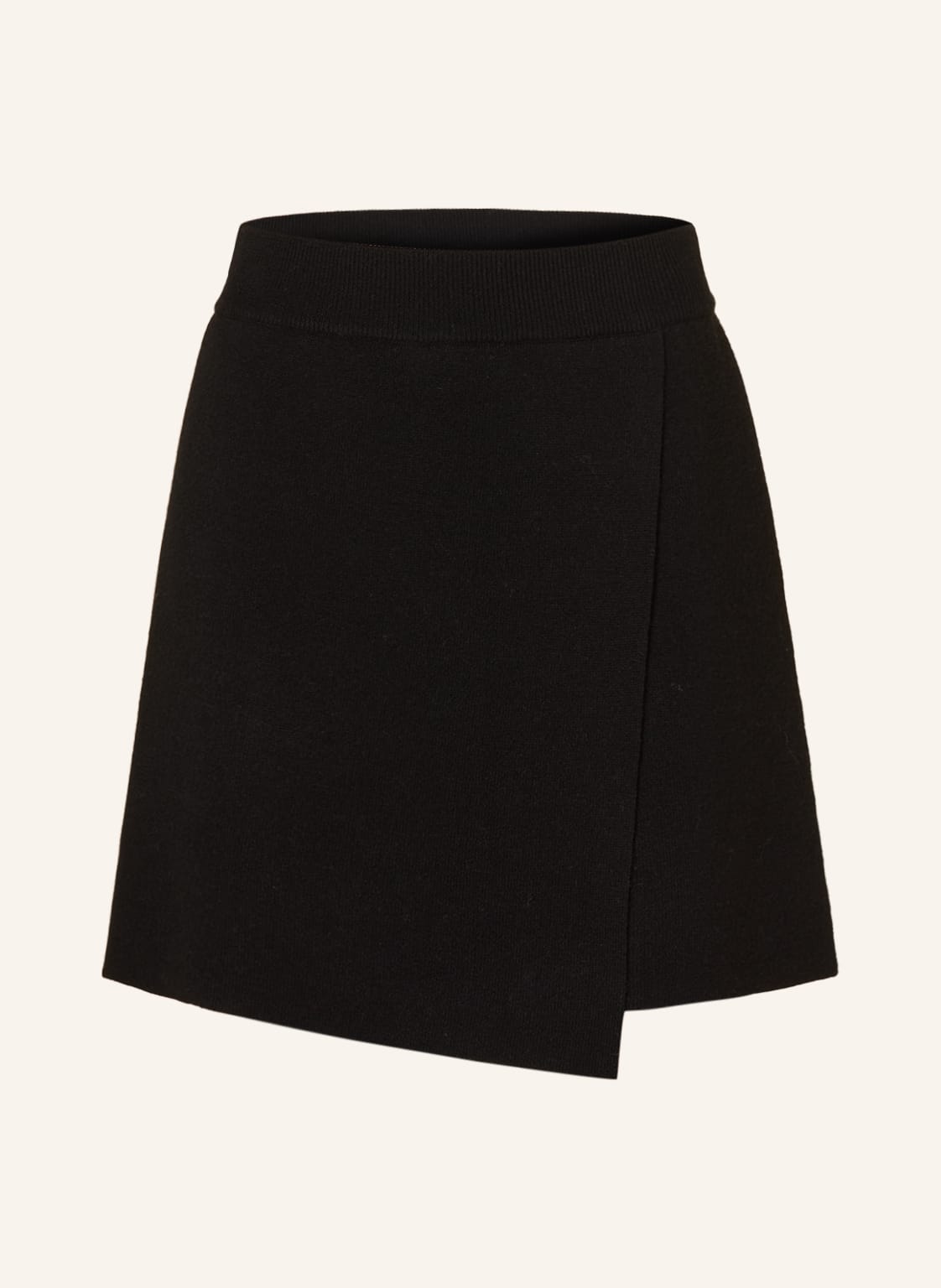 Image of Lisa Yang Strickrock Josette In Wickeloptik Aus Cashmere schwarz