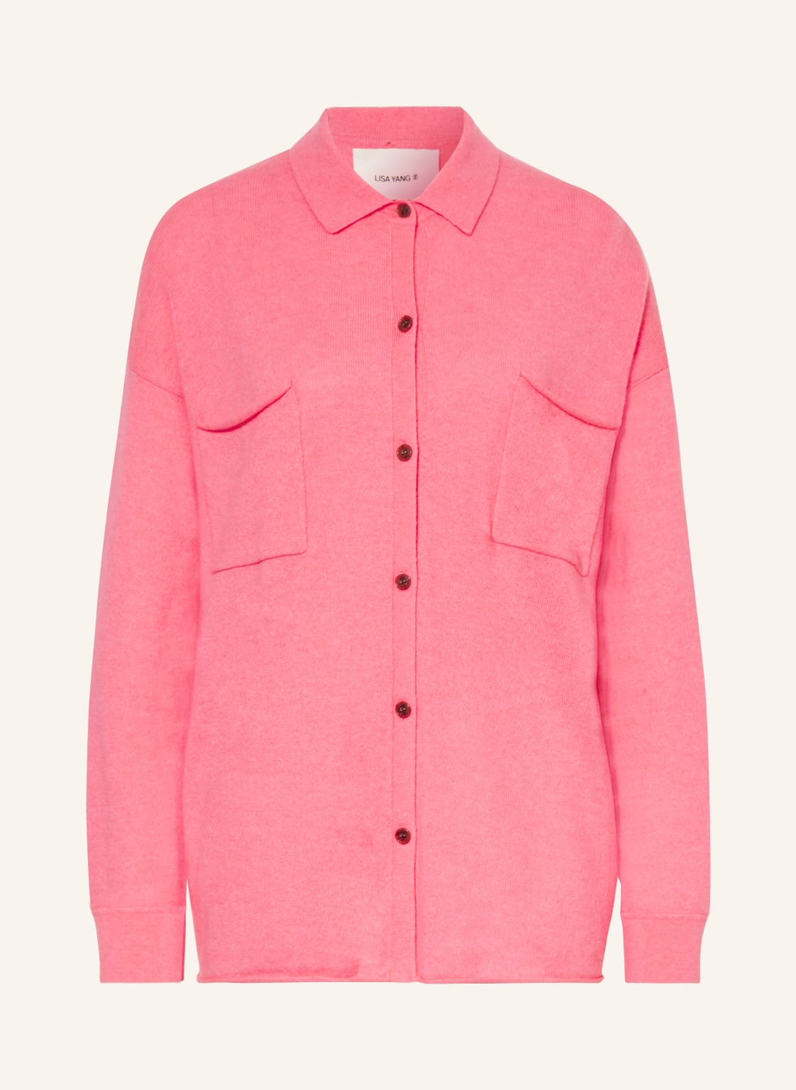 Image of Lisa Yang Strick-Overshirt Julica Aus Cashmere pink