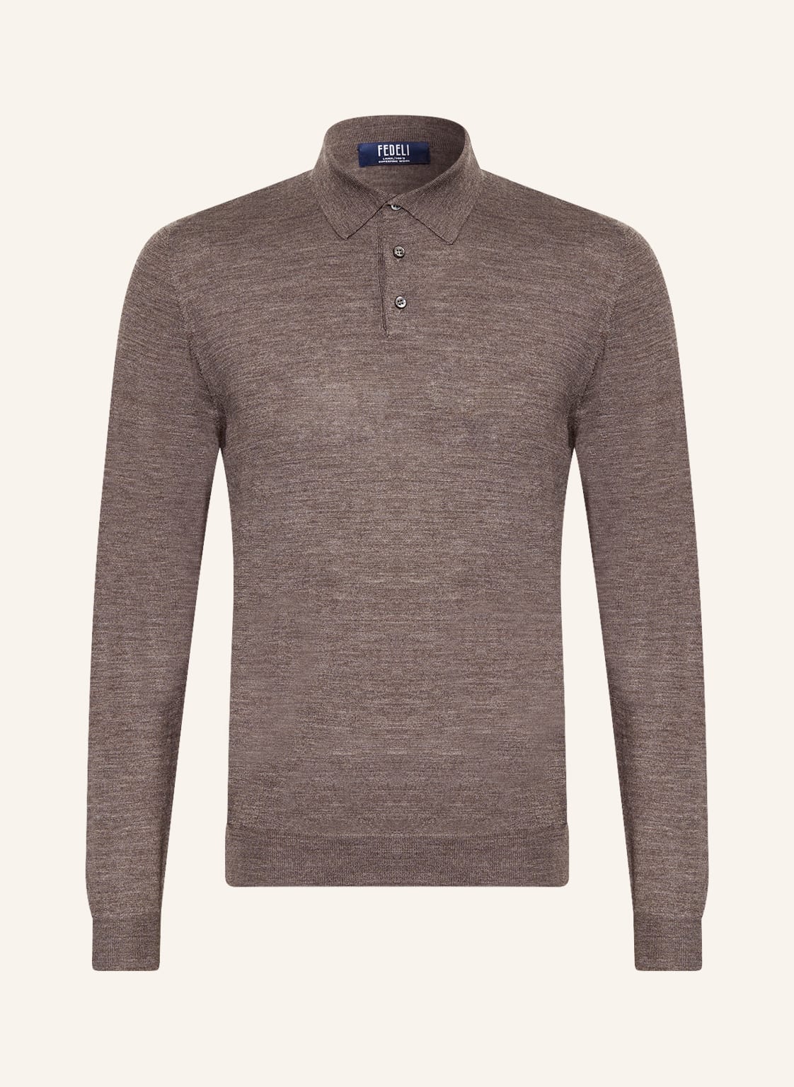 Image of Fedeli Strick-Poloshirt beige