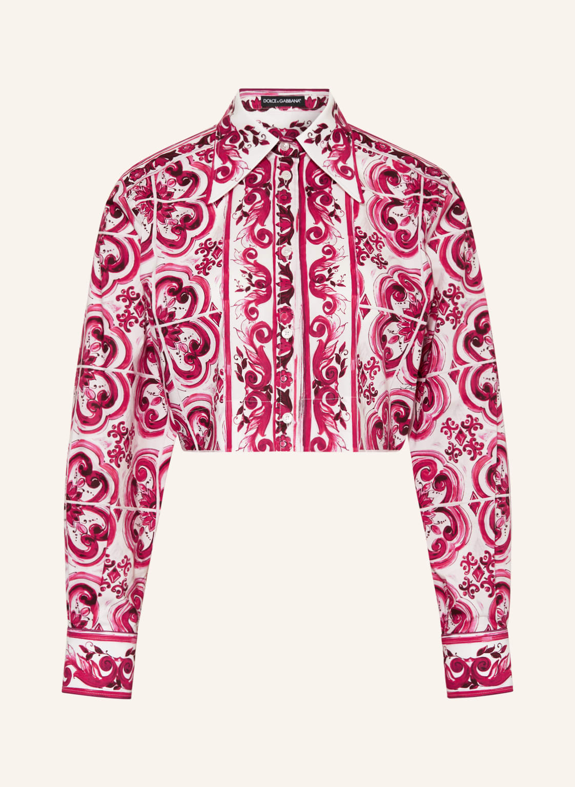 Image of Dolce & Gabbana Cropped-Hemdbluse pink