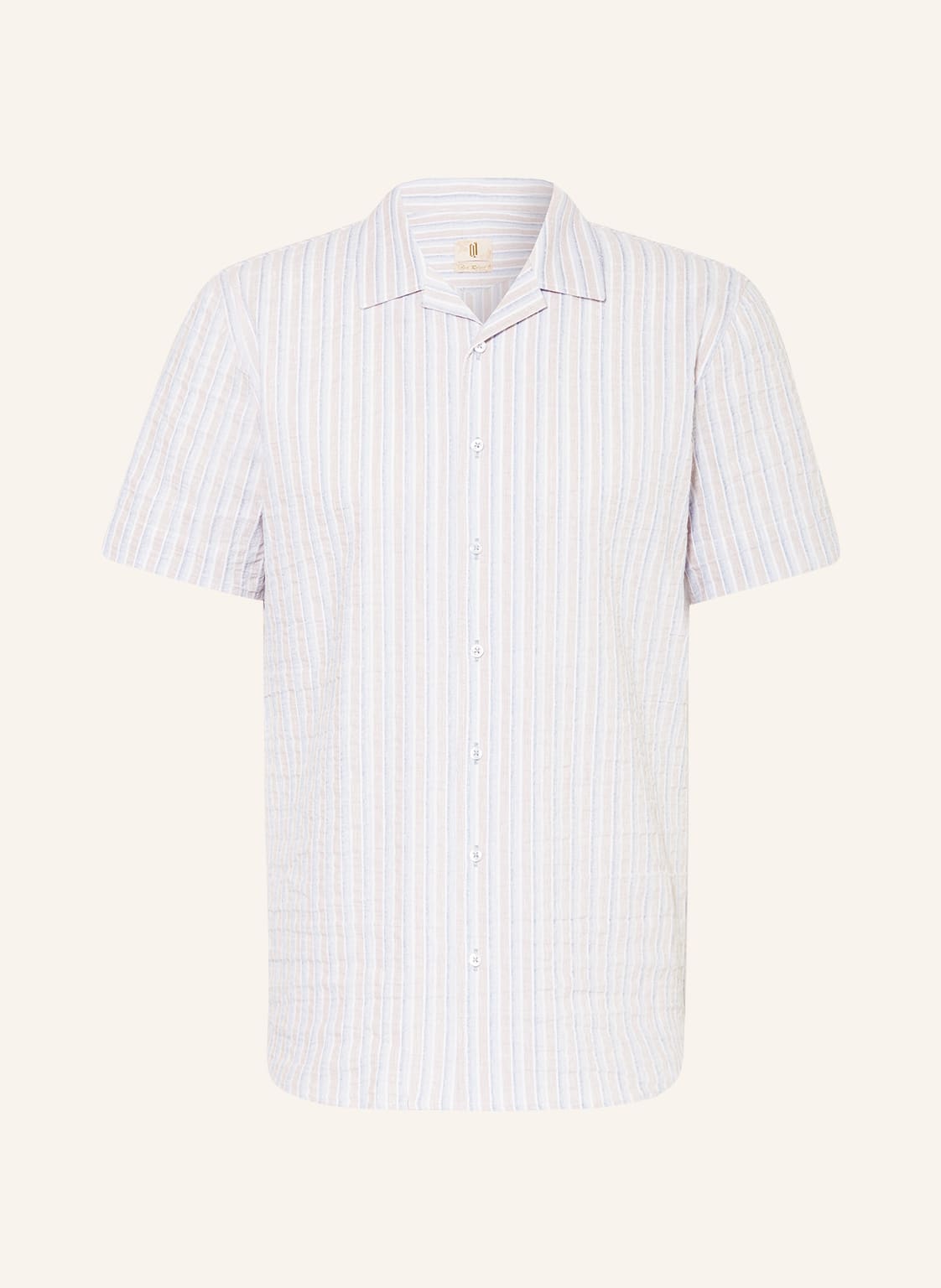 Image of q1 Manufaktur Resorthemd Olly Slim Relaxed Fit Mit Leinen blau