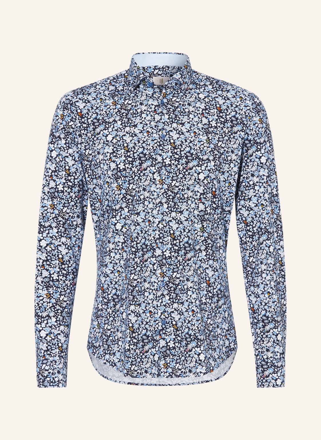 Image of q1 Manufaktur Jerseyhemd Regular Fit blau