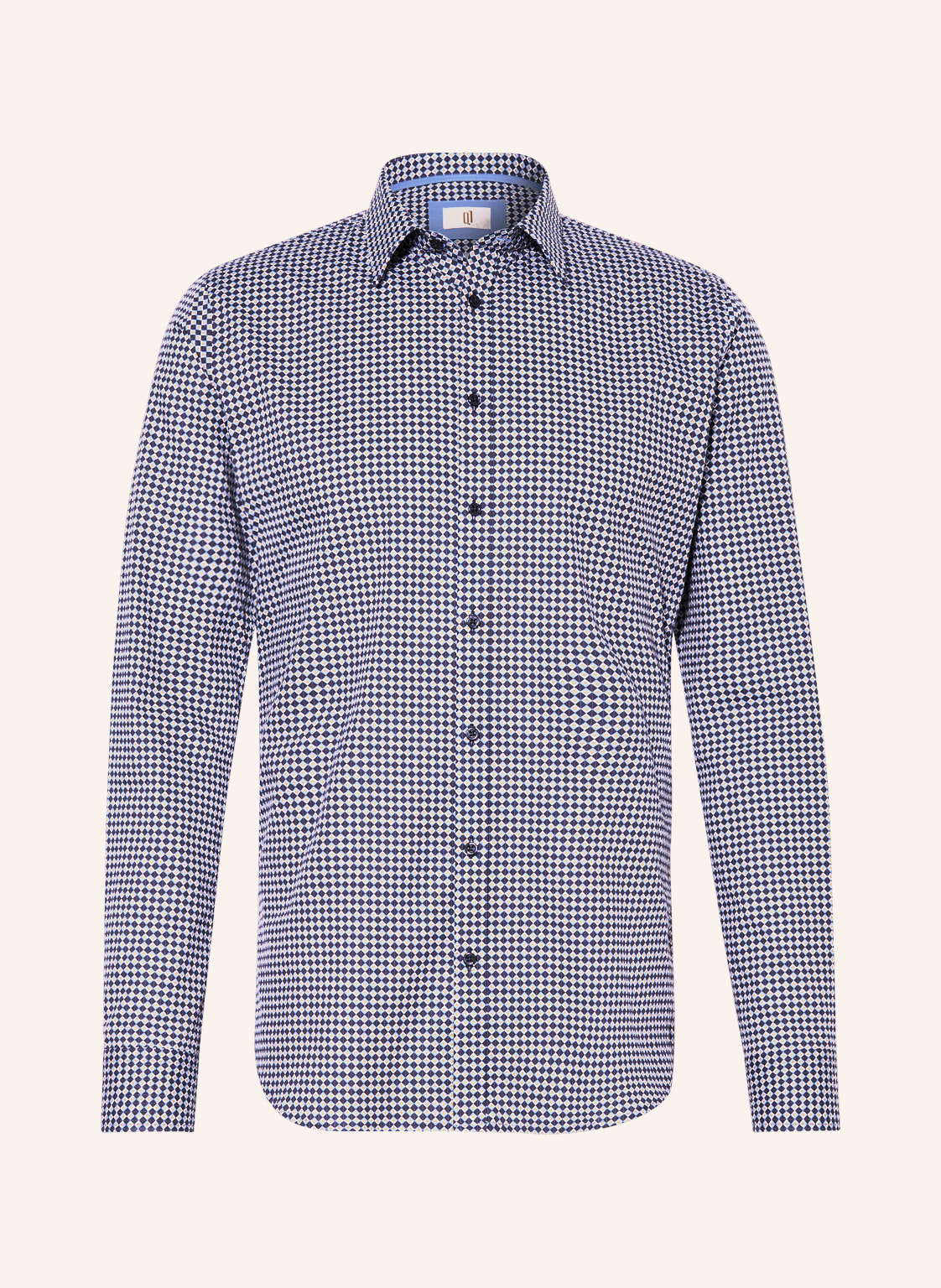 Image of q1 Manufaktur Hemd Regular Fit braun