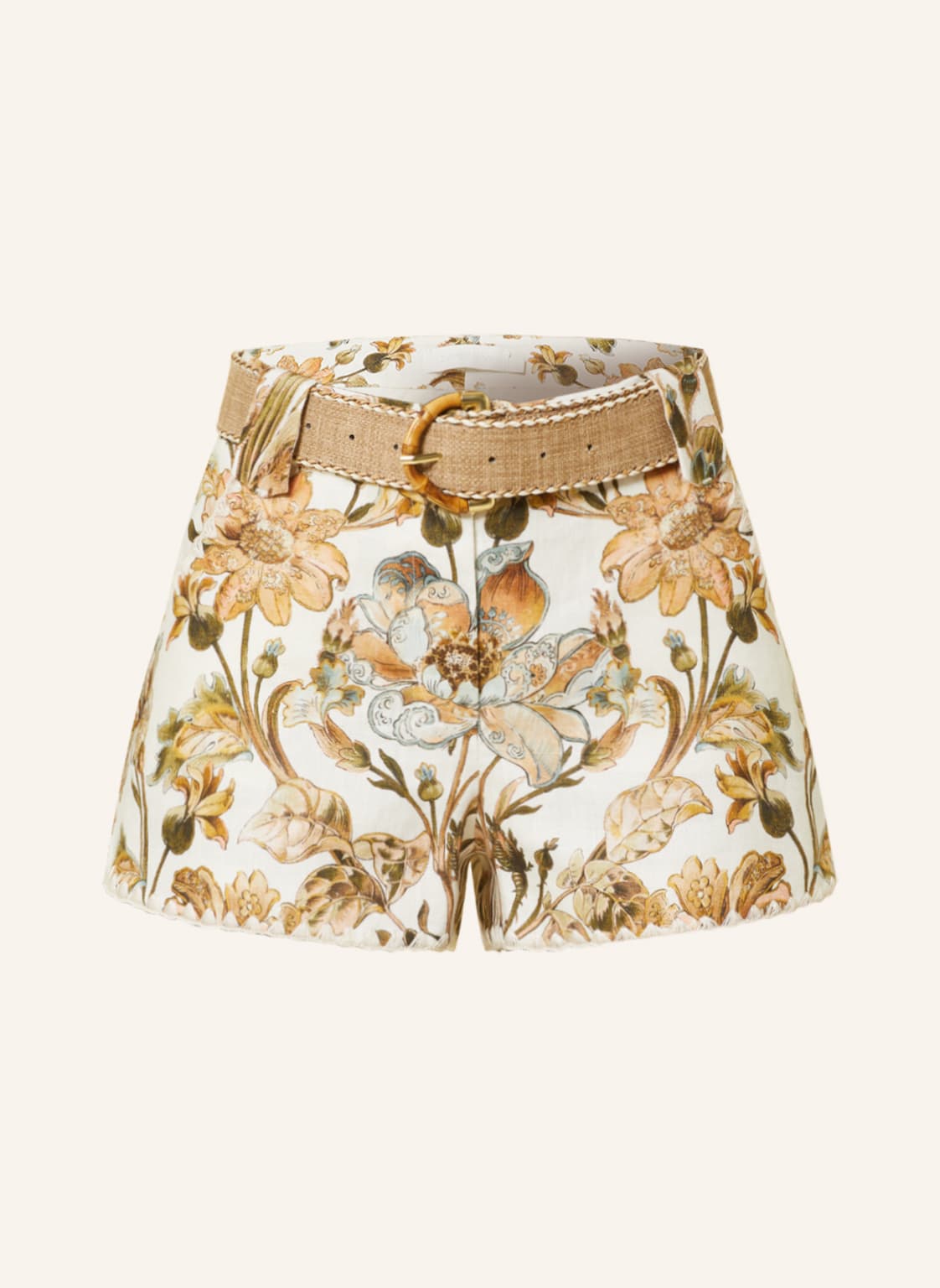 Image of Zimmermann Leinenshorts Chintz weiss