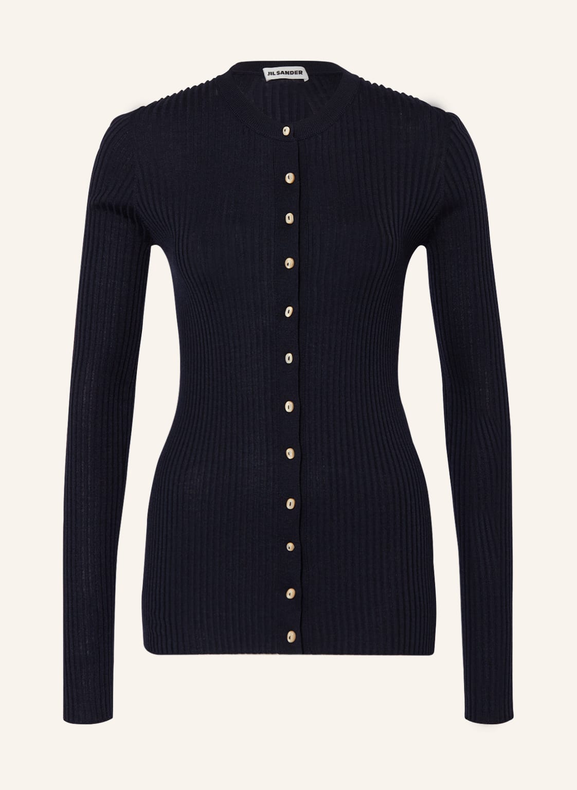 Image of Jil Sander Strickjacke Mit Seide blau