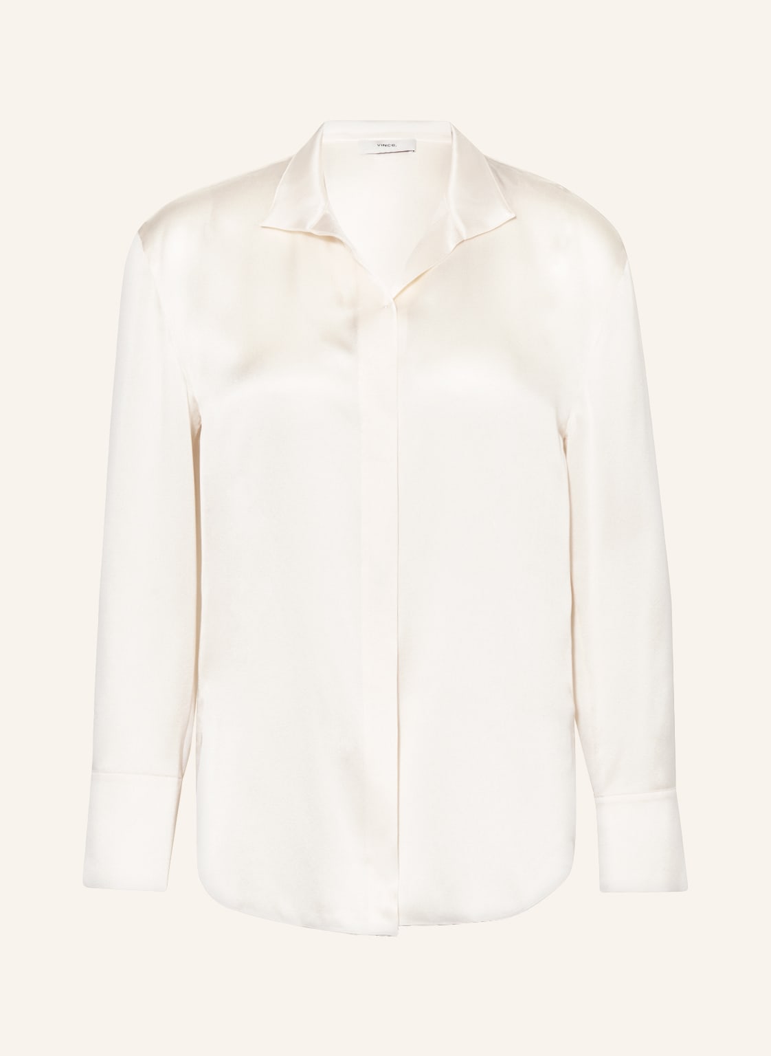 Image of Vince Satinbluse Aus Seide weiss