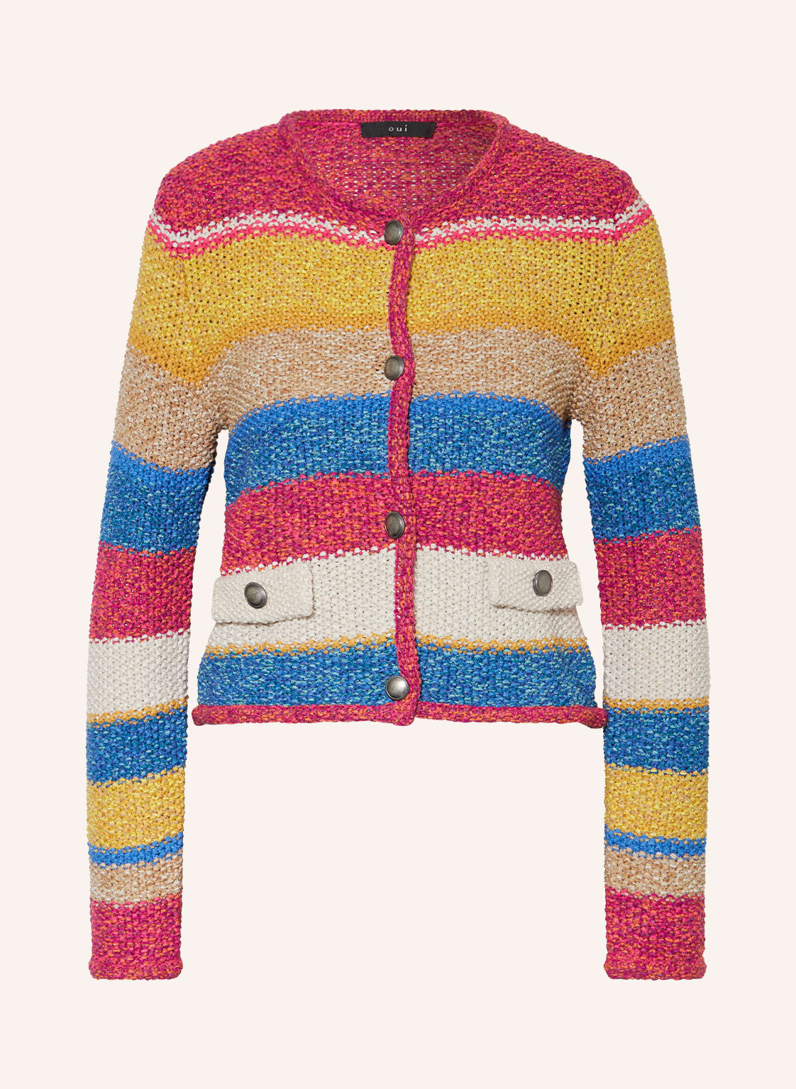 Image of Oui Strickjacke pink