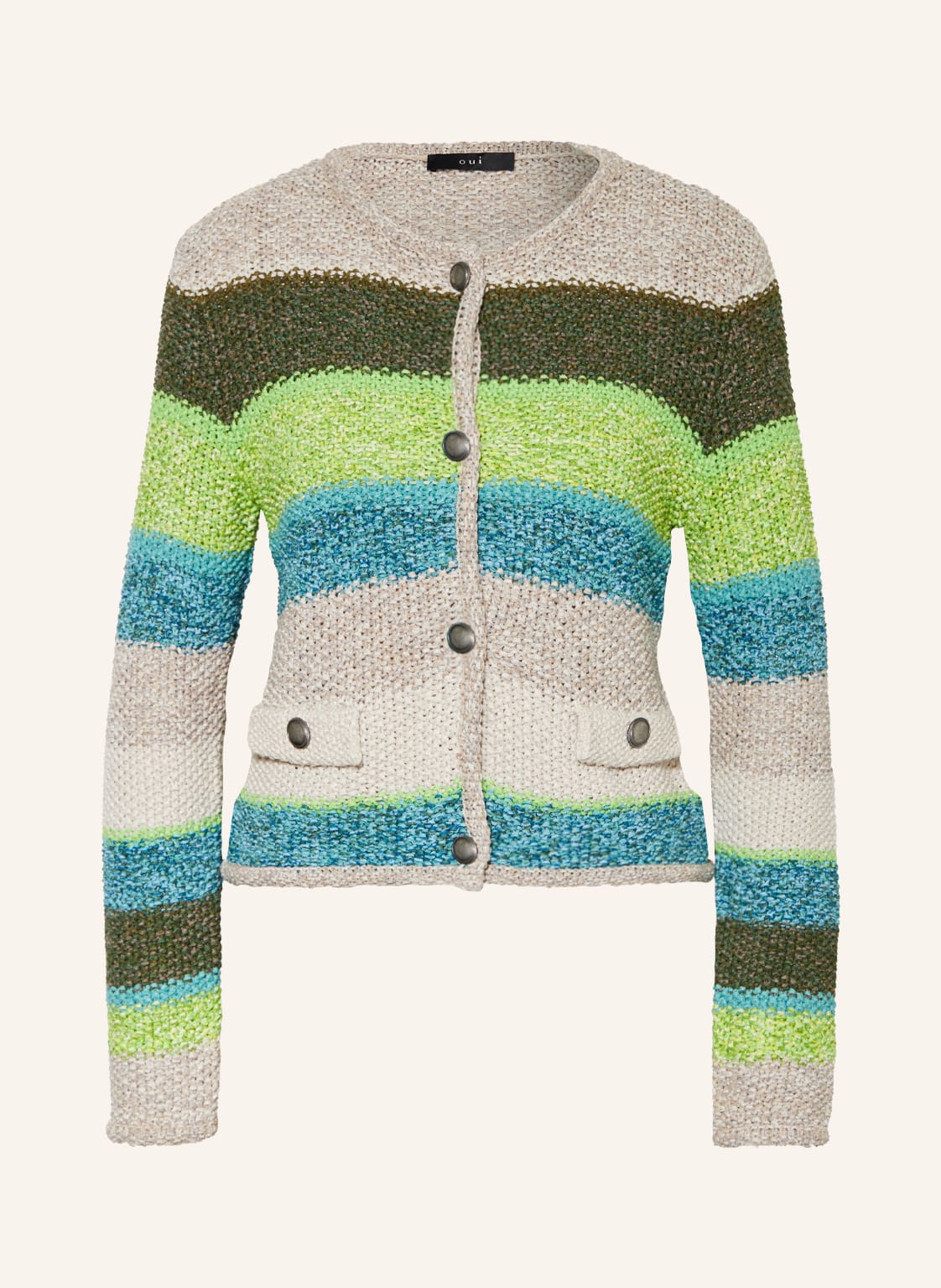 Image of Oui Strickjacke gelb