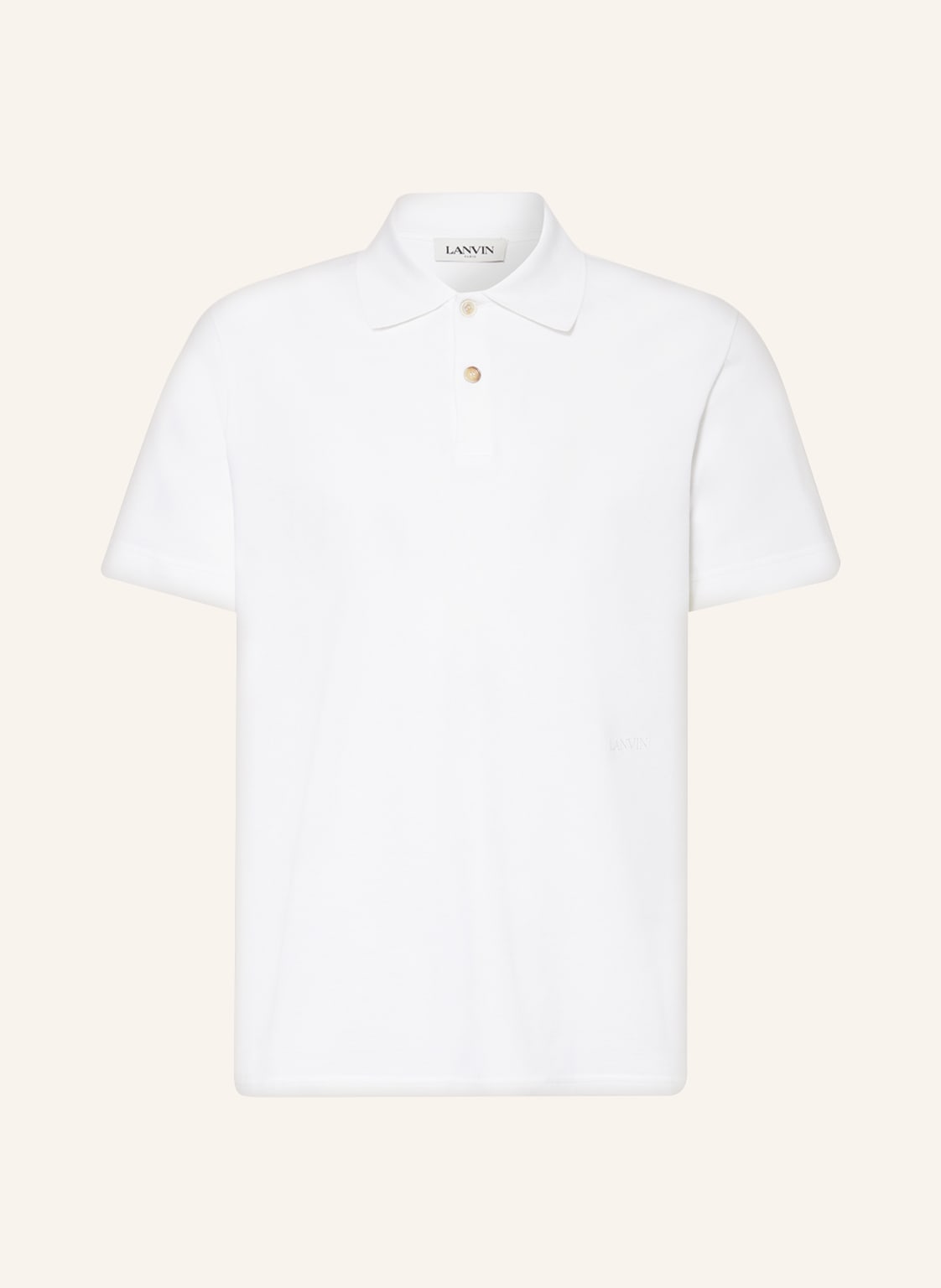 Image of Lanvin Piqué-Poloshirt weiss