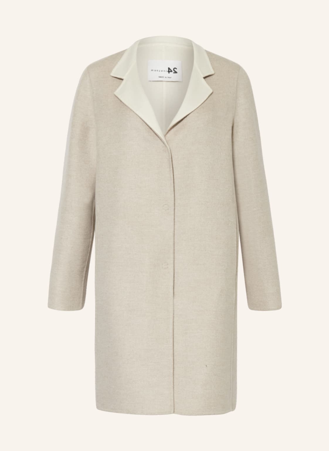 Image of Manzoni 24 Wollmantel Mit Cashmere beige