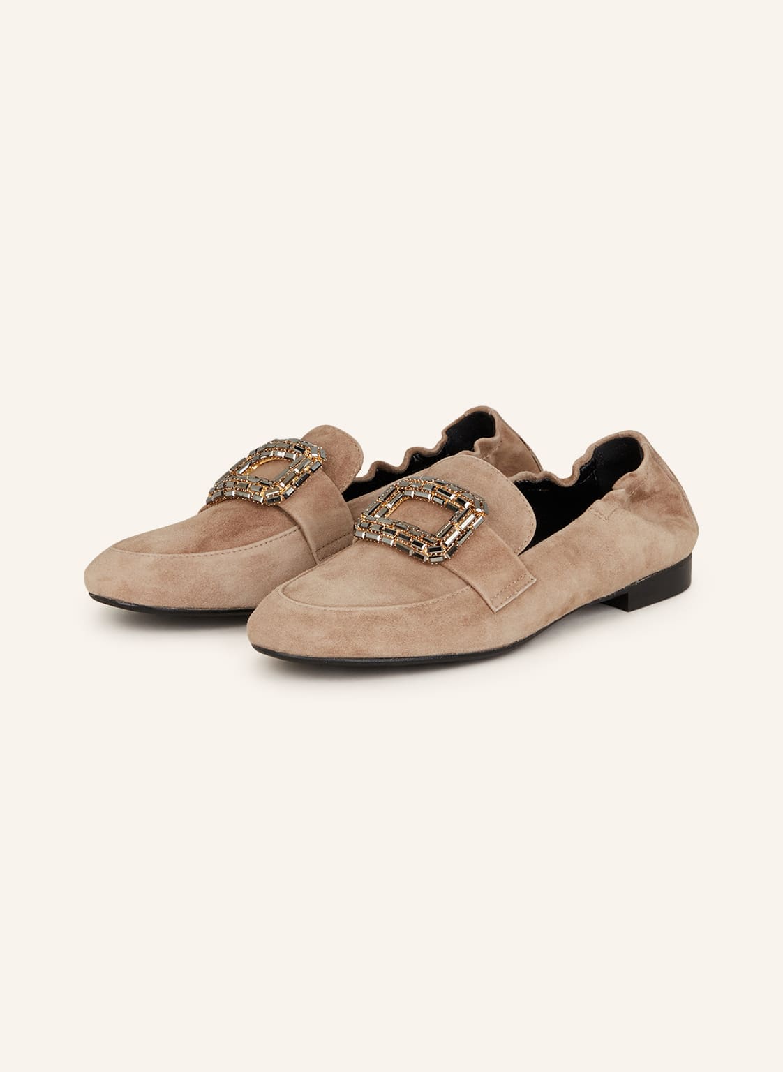 Darling Harbour Ballerinas Mit Schmucksteinen beige