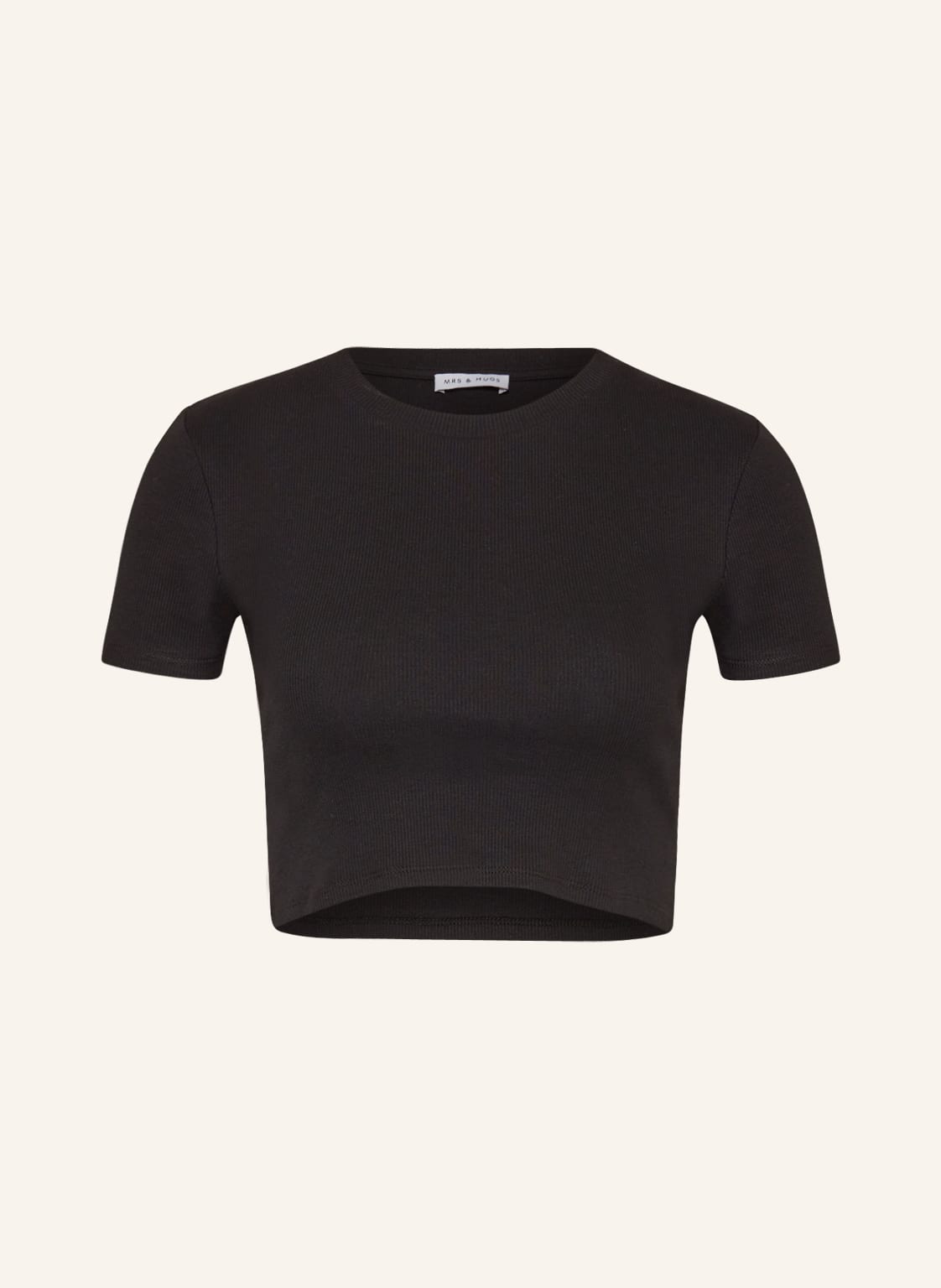 Image of Mrs & Hugs Cropped-Shirt schwarz