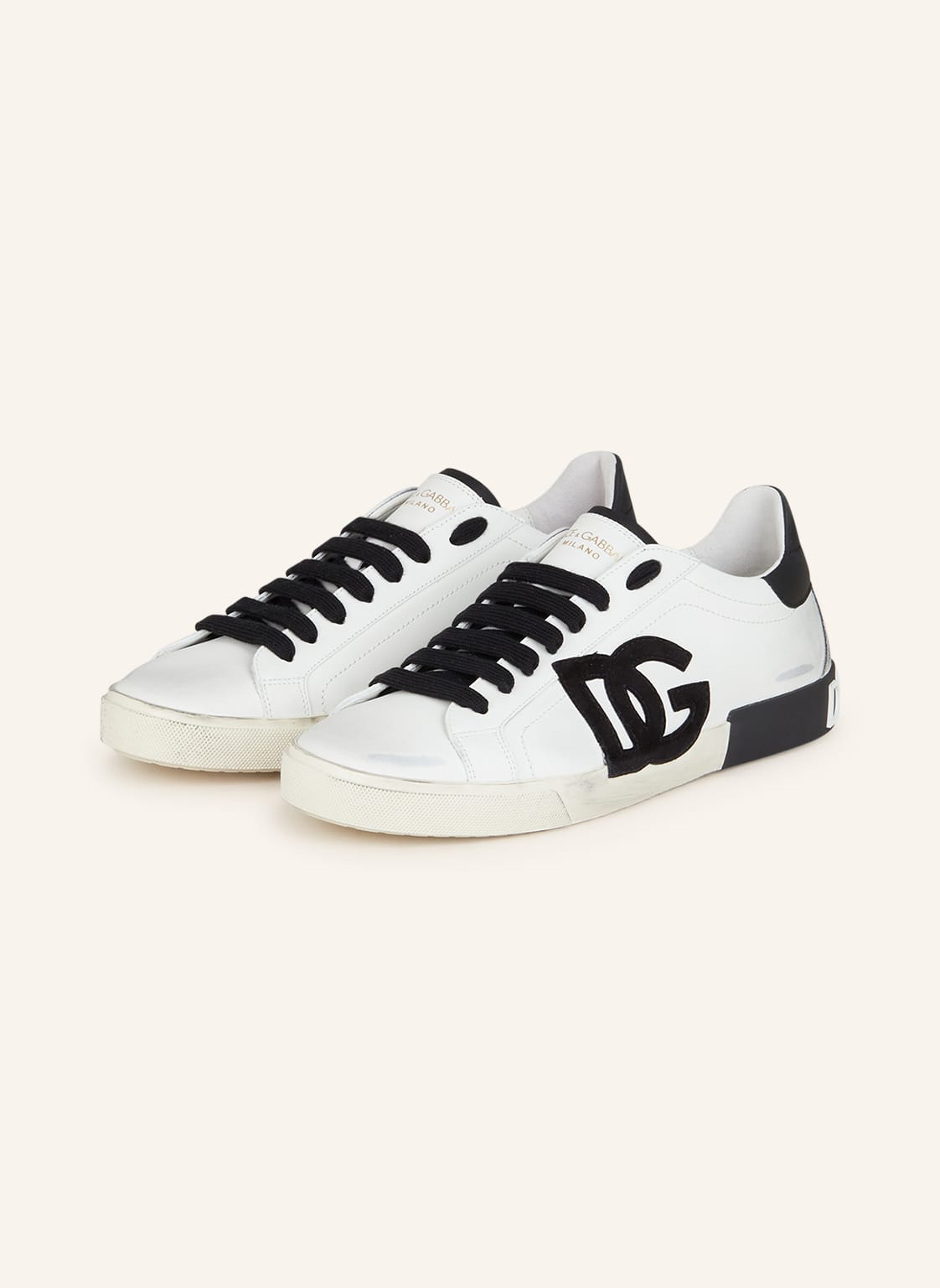 Image of Dolce & Gabbana Sneaker Vintage Portofino weiss