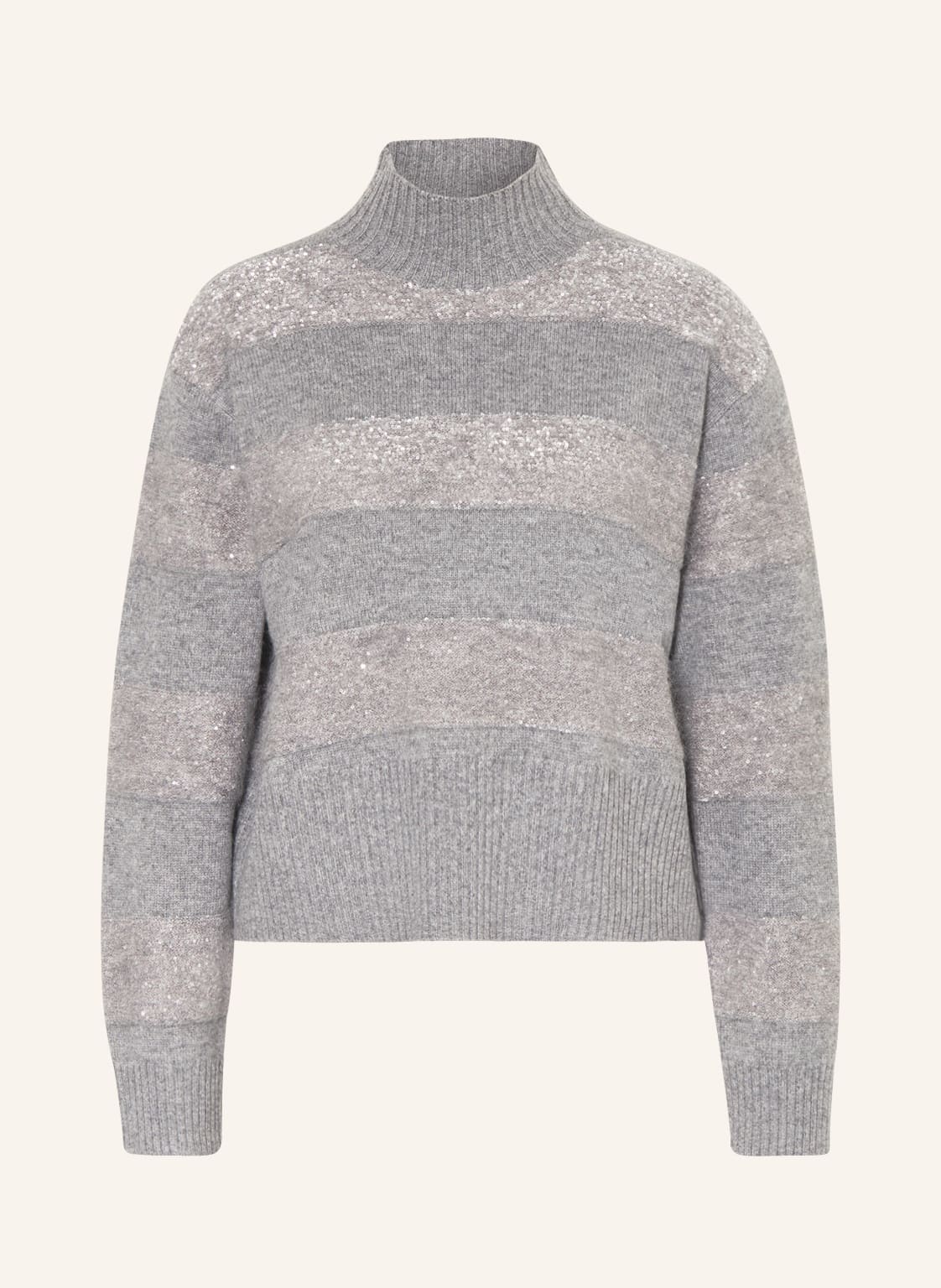 Image of Brunello Cucinelli Pullover Mit Cashmere Und Pailletten grau