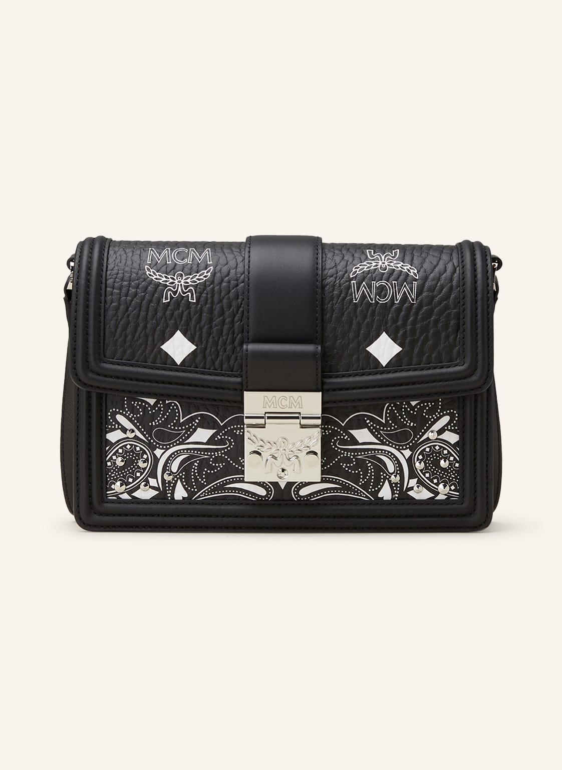 Image of Mcm Umhängetasche Tracy Mit Nieten schwarz