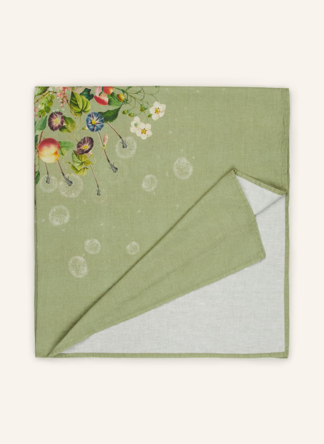 Image of Garnier-Thiebaut Tischdecke Bouquet Du Soleil gruen
