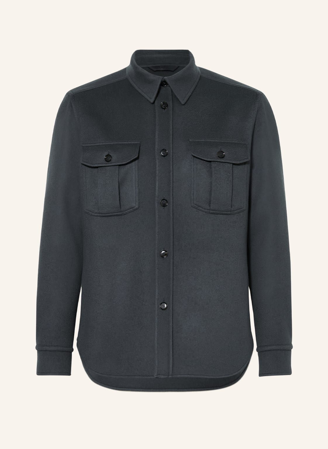 Image of Brioni Overshirt Mit Cashmere blau