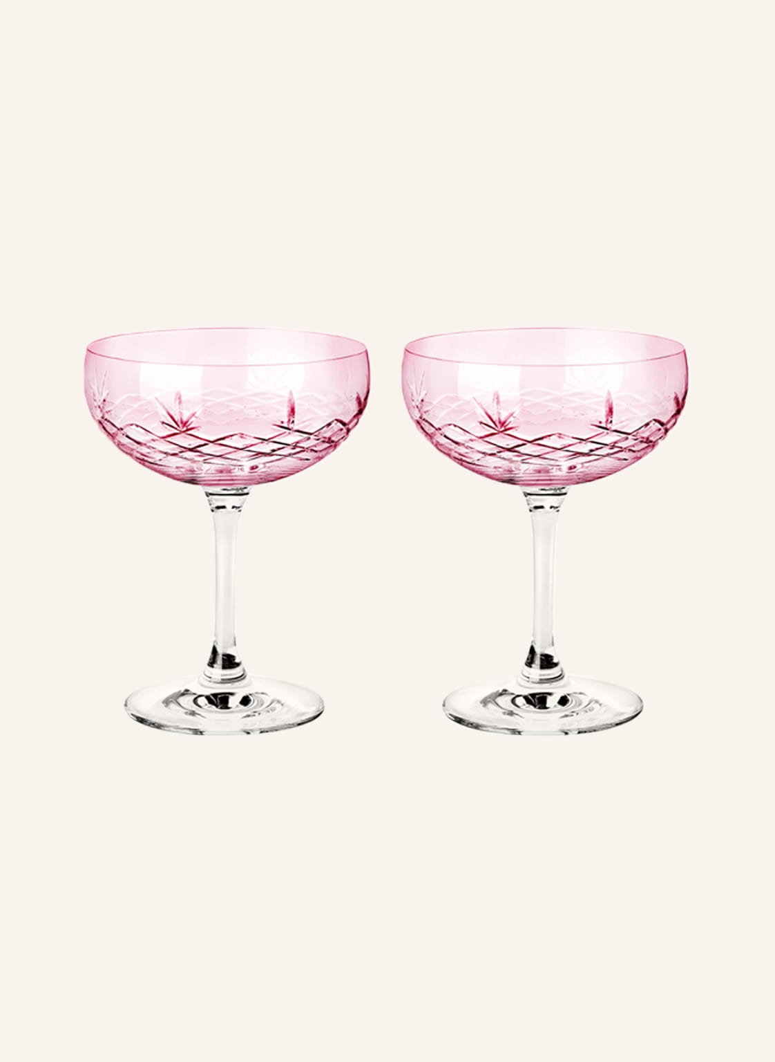Image of Frederik Bagger 2er-Set Sektgläser Crispy Gatsby pink