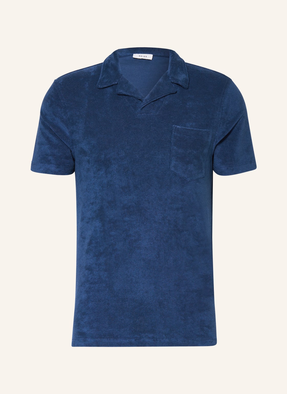 Image of Reiss Frottee-Poloshirt Caicos blau