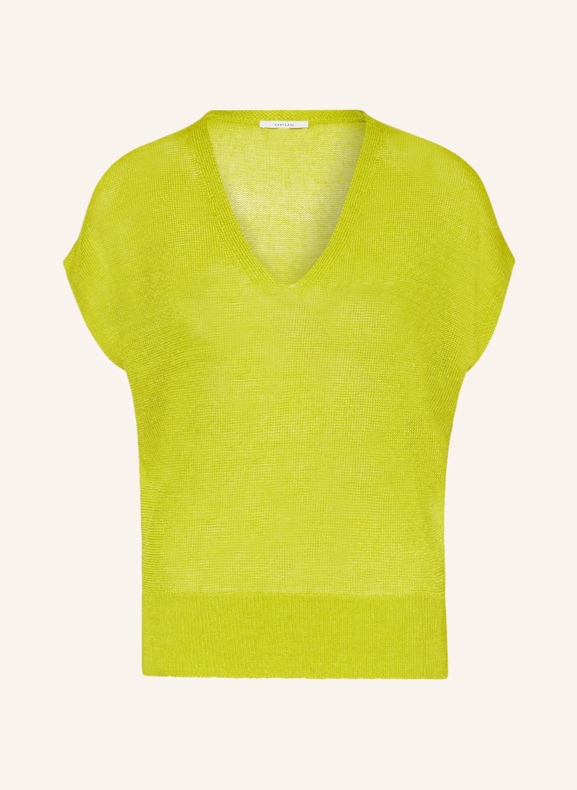 Image of Opus Strickshirt Pecki Mit Leinen gruen