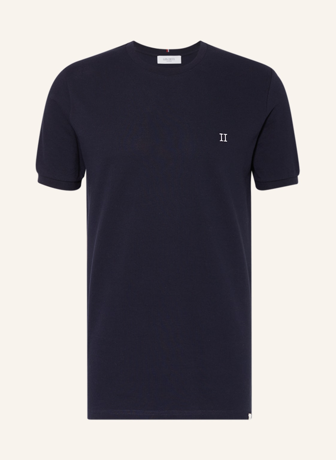 Image of Les Deux T-Shirt Aus Piqué blau