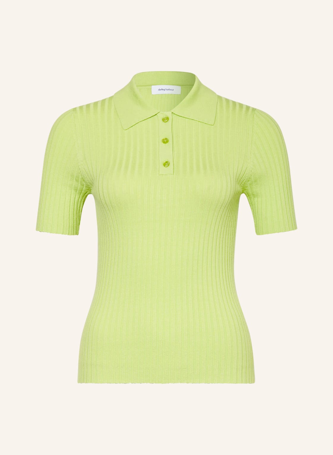 Darling Harbour Strick-Poloshirt gruen