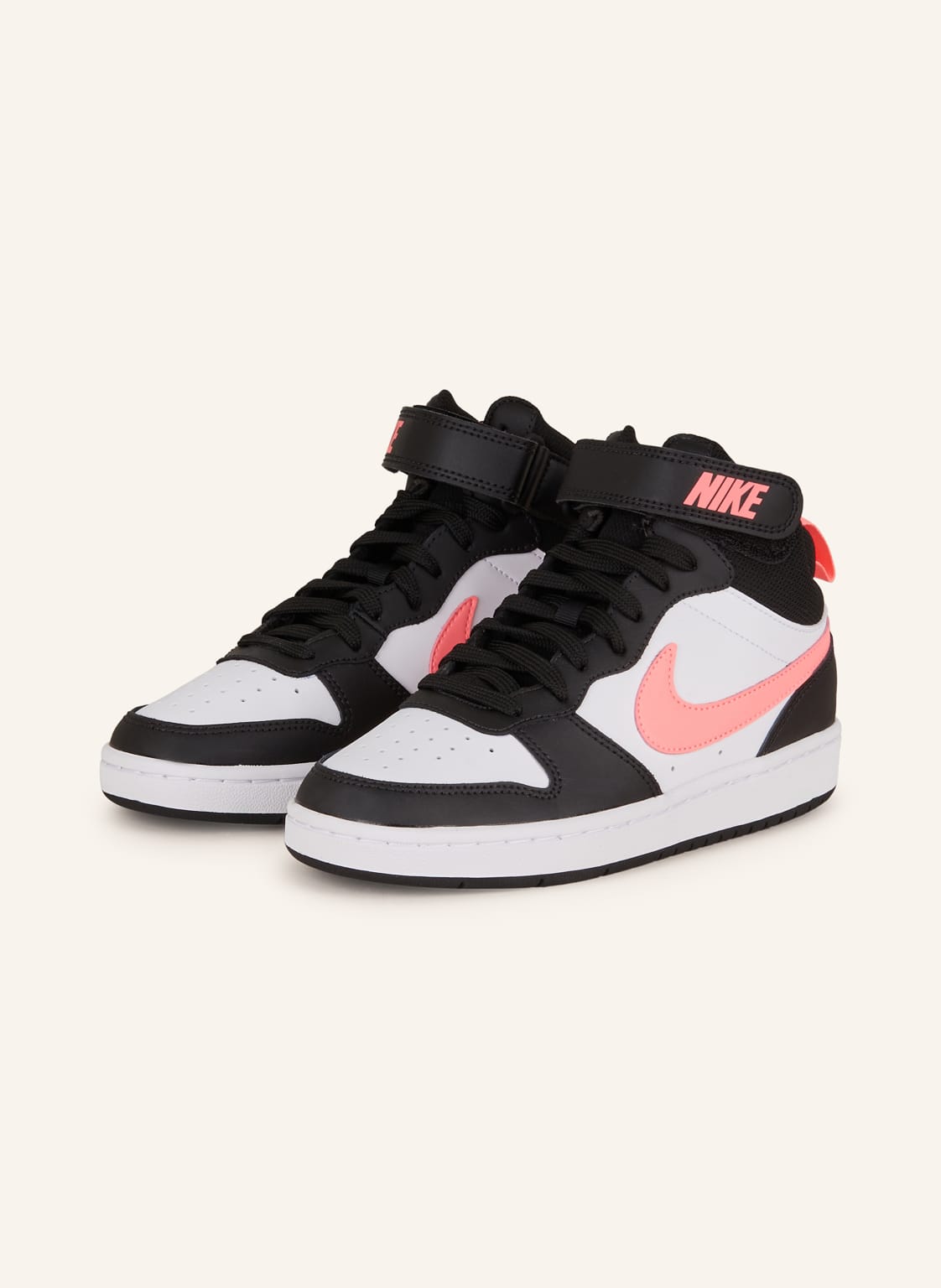 Produktový obrázek Nike Nike Vysoké Sneakersy Court Borough Mid 2 černá / bílá / neonově růžová