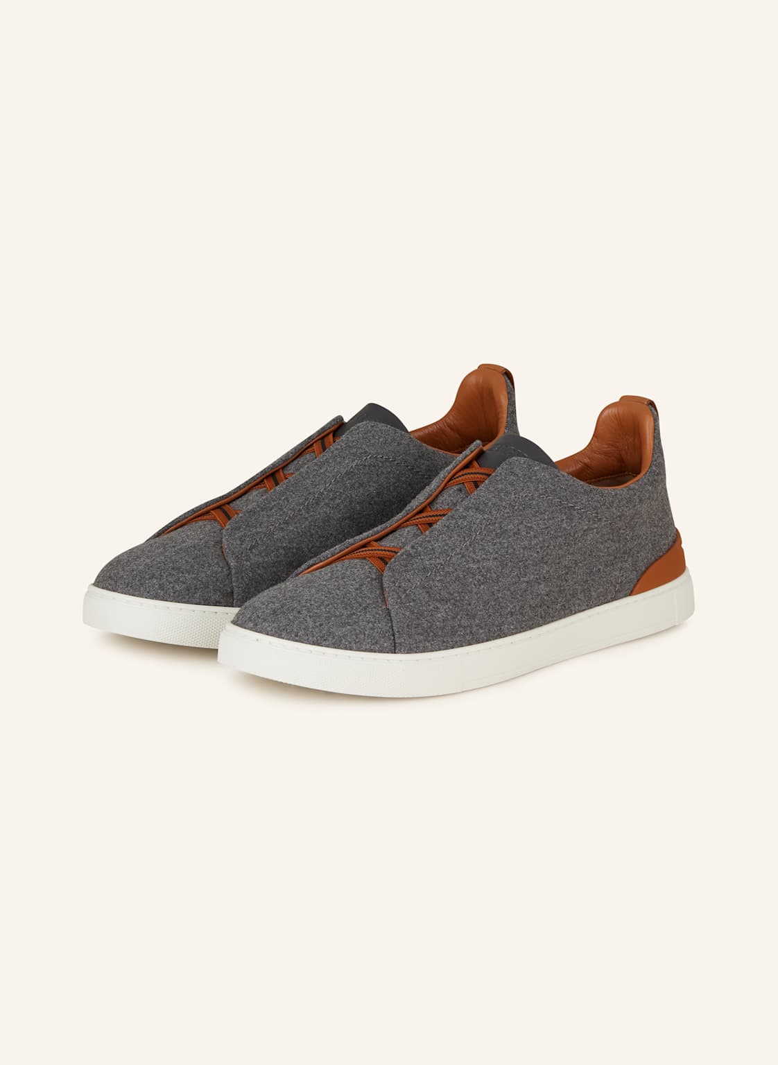 Produktový obrázek ZEGNA Zegna Slip-On Sneakersy Triple Stitch světle šedá
