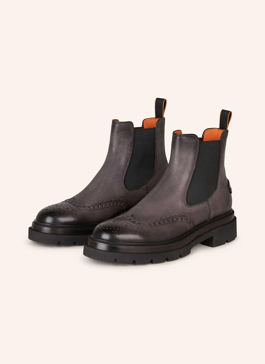 Produktový obrázek Santoni Santoni Chelsea Boty Blockage černošedá