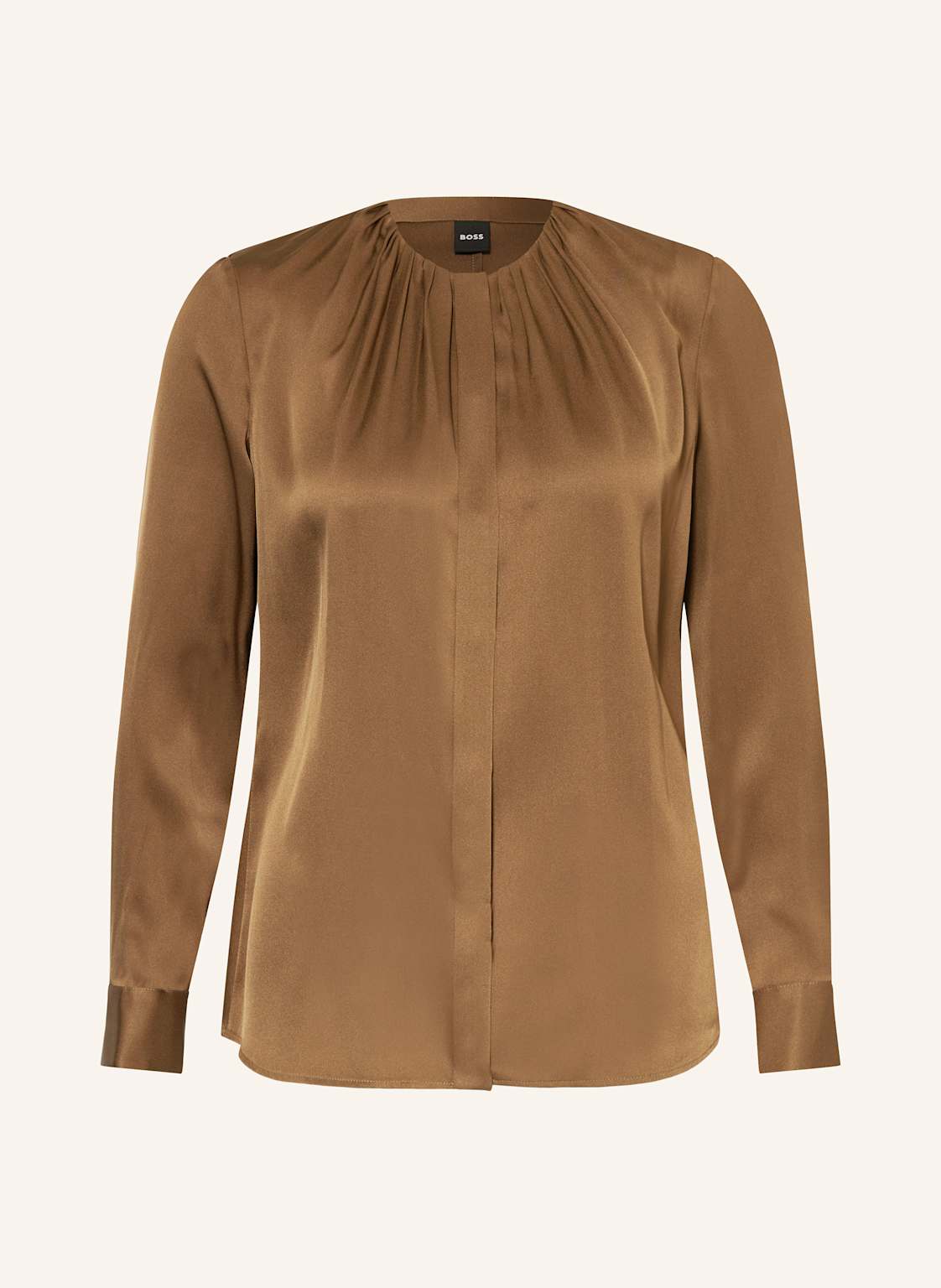 Boss Hemdbluse Banorah Aus Seide beige