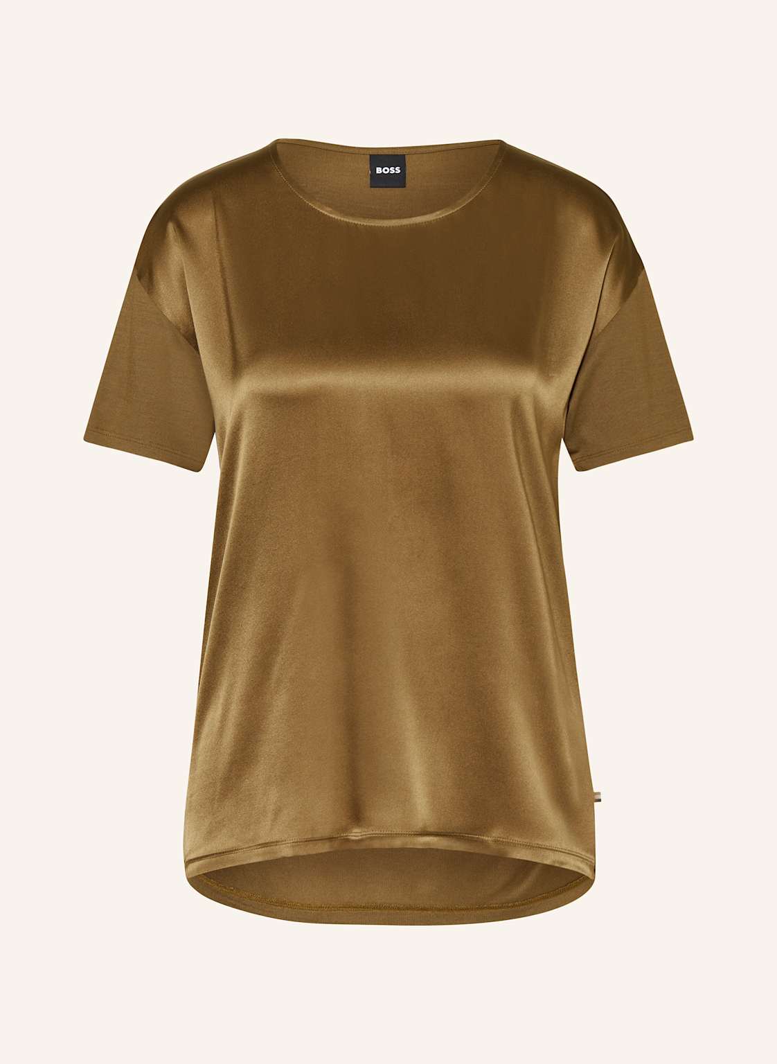 Boss Blusenshirt Esandy Im Materialmix Aus Seide beige