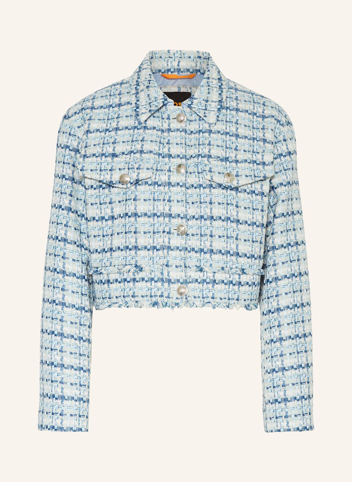 Boss Kastenjacke Jafrsi Aus Tweed blau