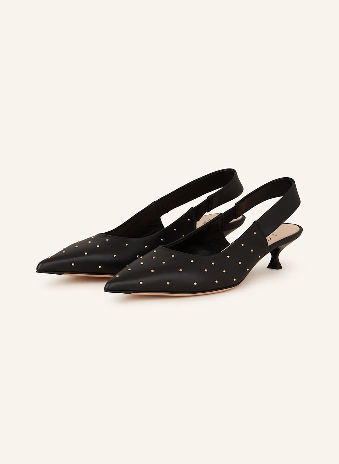 Produktový obrázek AGL Agl Slingpumps S Otevřenou Patou Lenor černá / zlatá