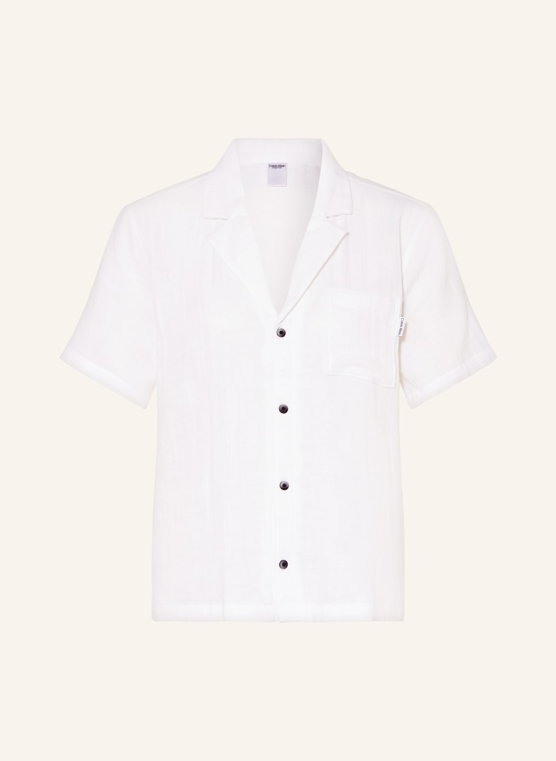 Calvin Klein Schlafshirt Pure Textured weiss