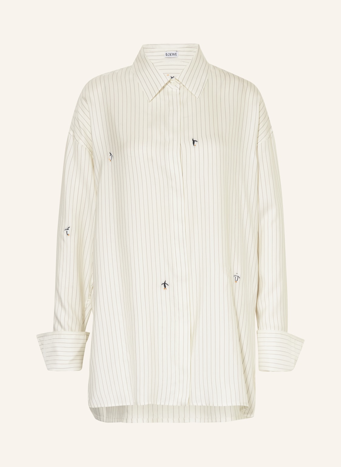 Loewe Hemdbluse Aus Seide weiss