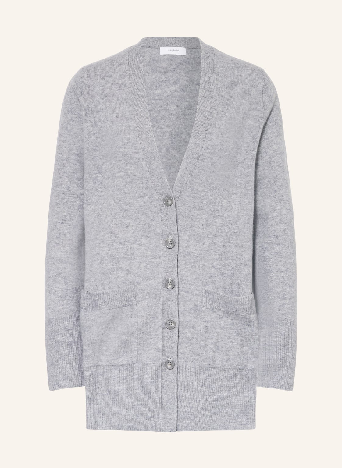 Darling Harbour Strickjacke Mit Cashmere grau