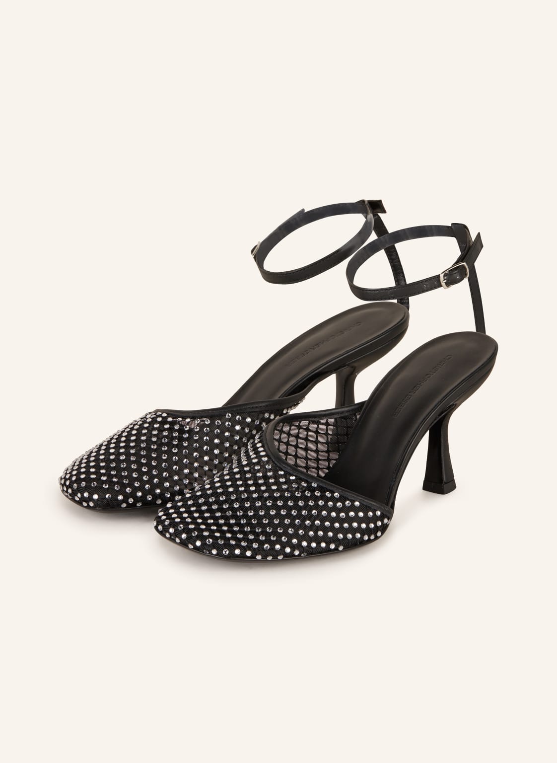 Produktový obrázek CHRISTOPHER ESBER Christopher Esber Slingpumps S Otevřenou Patou Minette S Ozdobnými Kamínky černá
