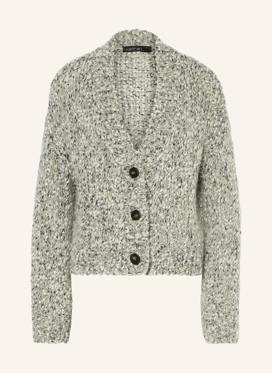 Marc Cain Strickjacke Mit Glitzergarn gruen